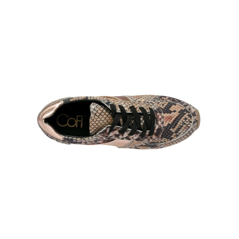 Holly Fashion Sneakers: Snake with Rose Gold