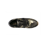 Holly Fashion Sneakers: Black Gold Camouflage