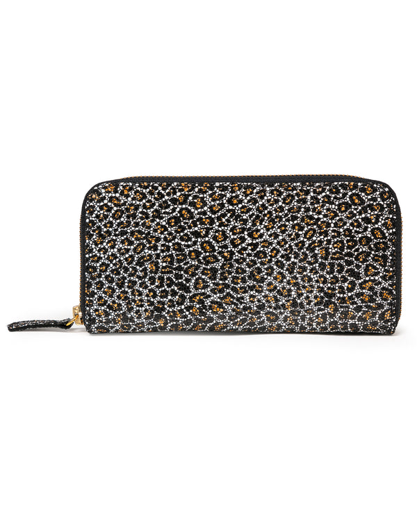 Zip Wallet: Mini Black Leopard