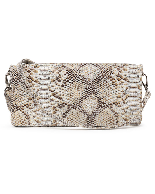 Crystal Cross-Body: Camel Snake