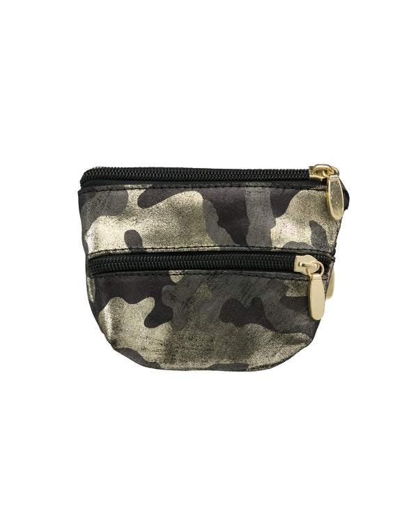 Coin Purse: Black Gold Camouflage
