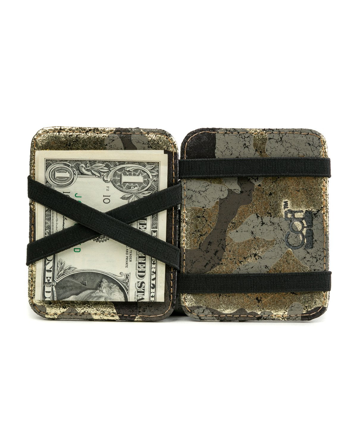 Magic Wallet: Black Gold Camouflage