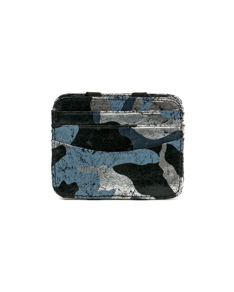 Magic Wallet: Black Silver Camouflage