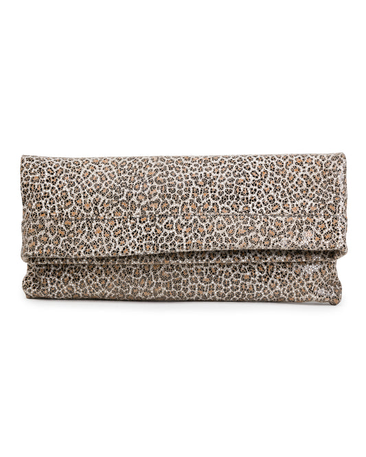 Mollie Cross-Body Convertible Clutch: Mini Sand Leopard