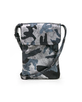 Penny Phone Bag: Black Silver Camouflage