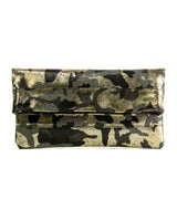 Mollie Cross-Body Convertible Clutch: Black Gold Camouflage