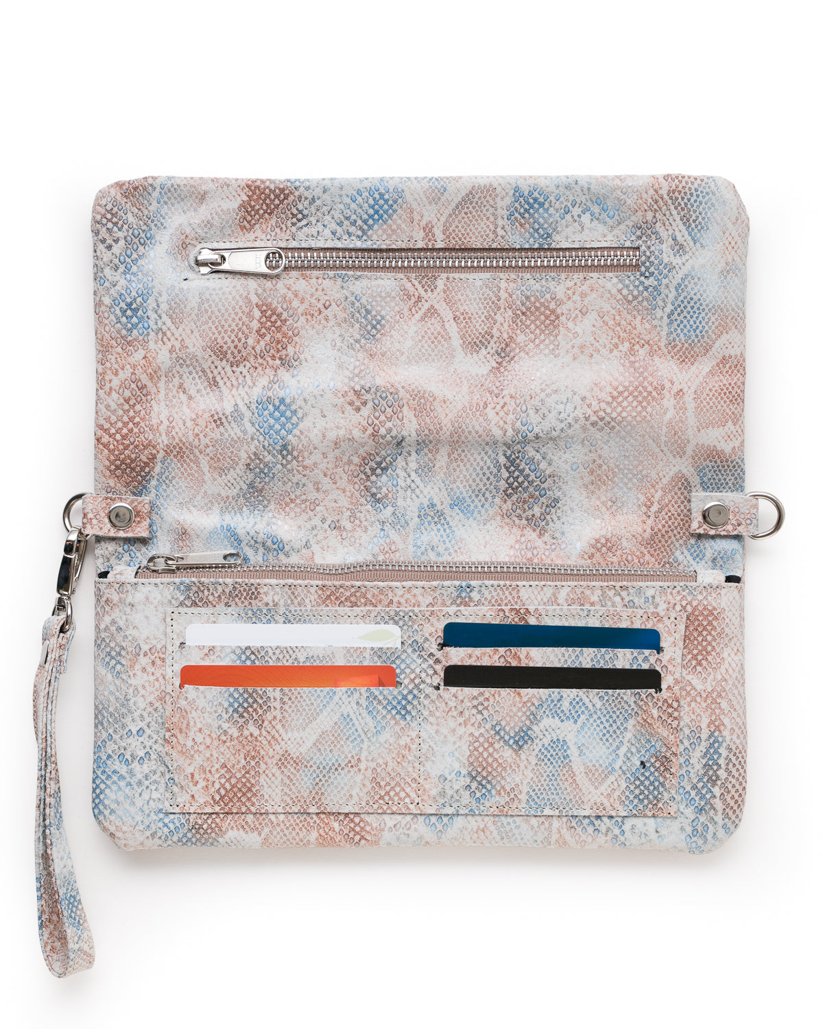 Crystal Cross Body: Peachy Snake